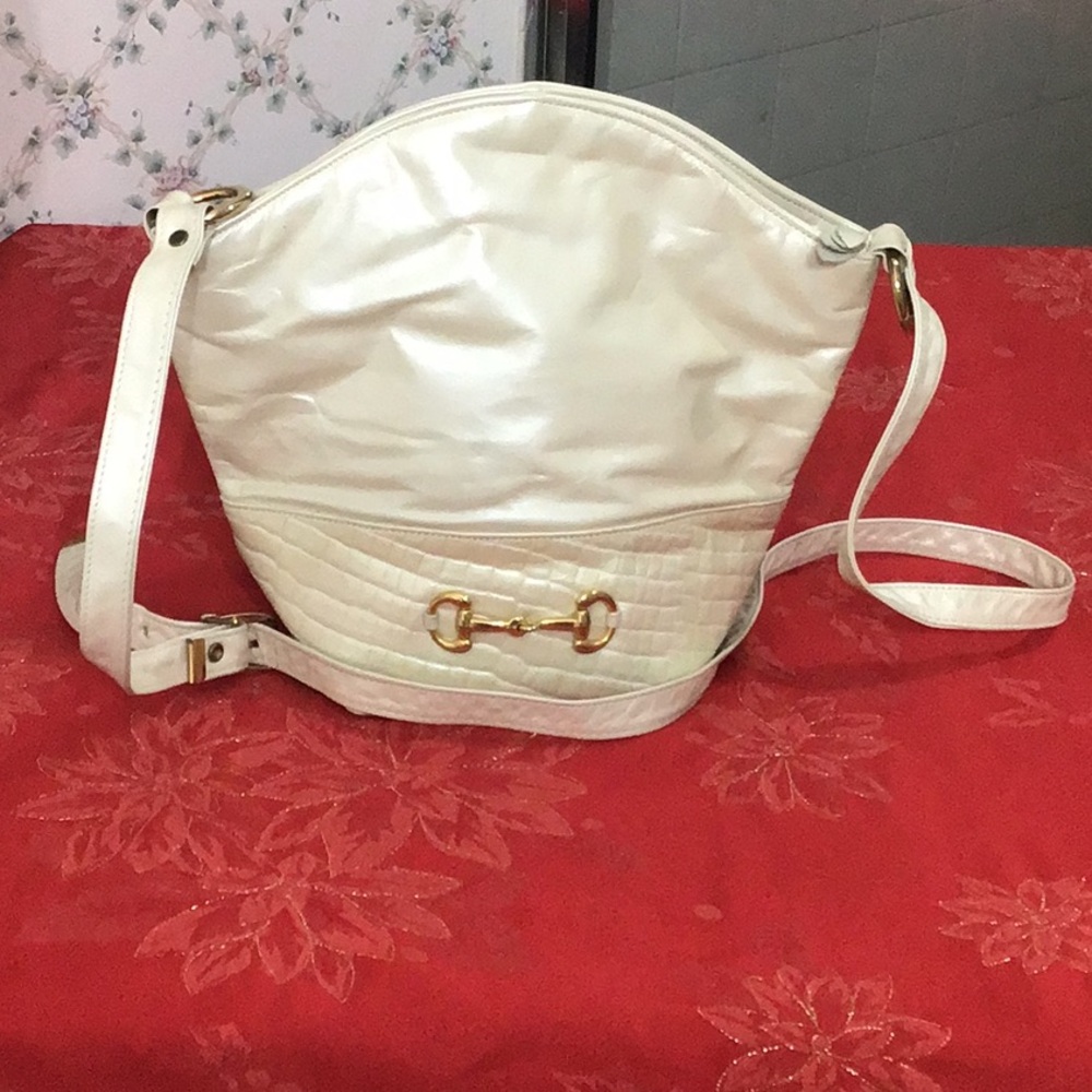 Paul Joseph Genuine Leather Bucket Style Crossbody Bag, made in USA.